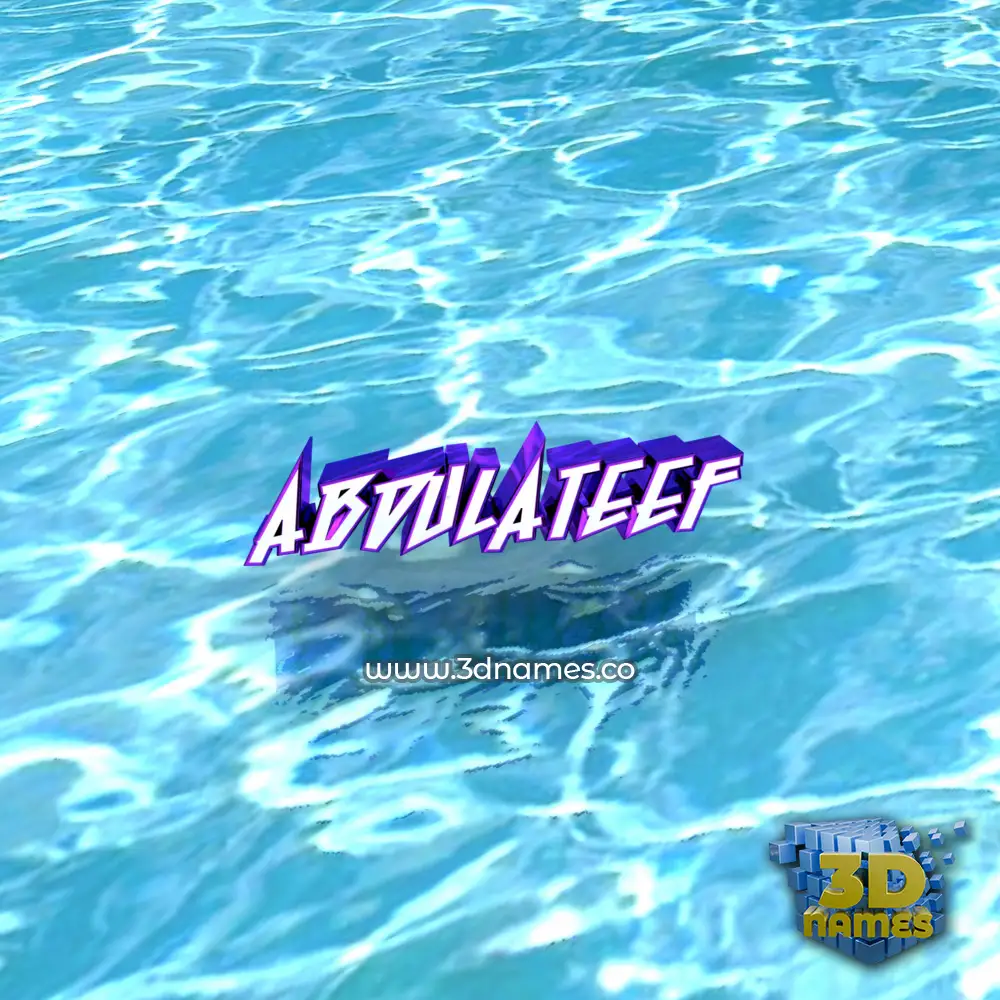 abdulateef in Water style - 3D name wallpaper