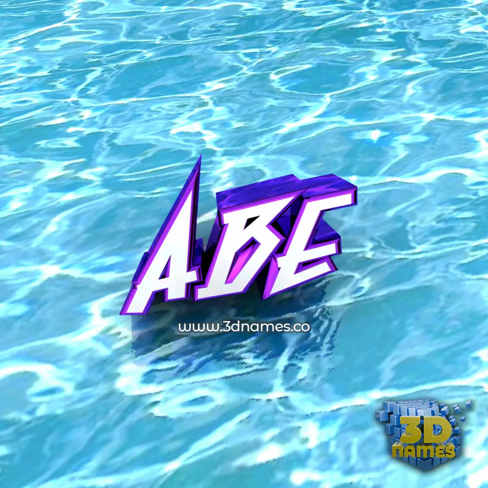 abe in Water style - 3D name wallpaper