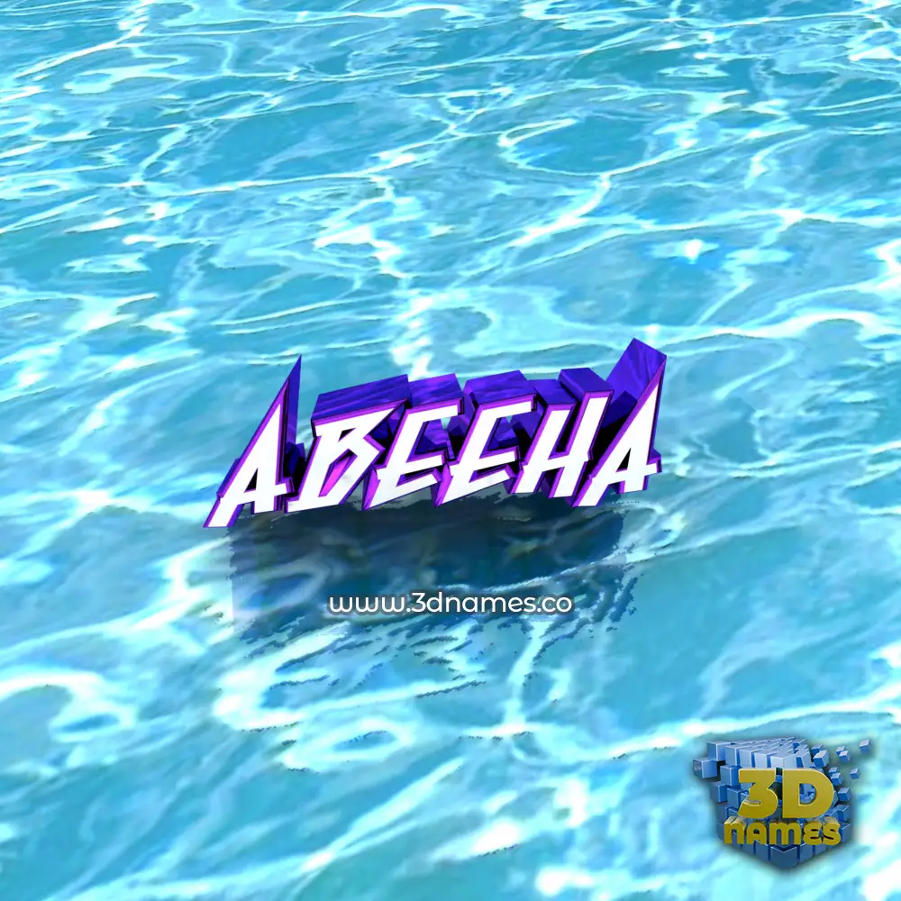 abeeha in Water style - 3D name wallpaper