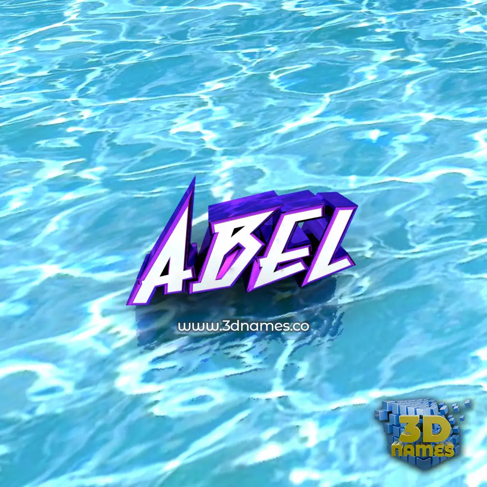 abel in Water style - 3D name wallpaper