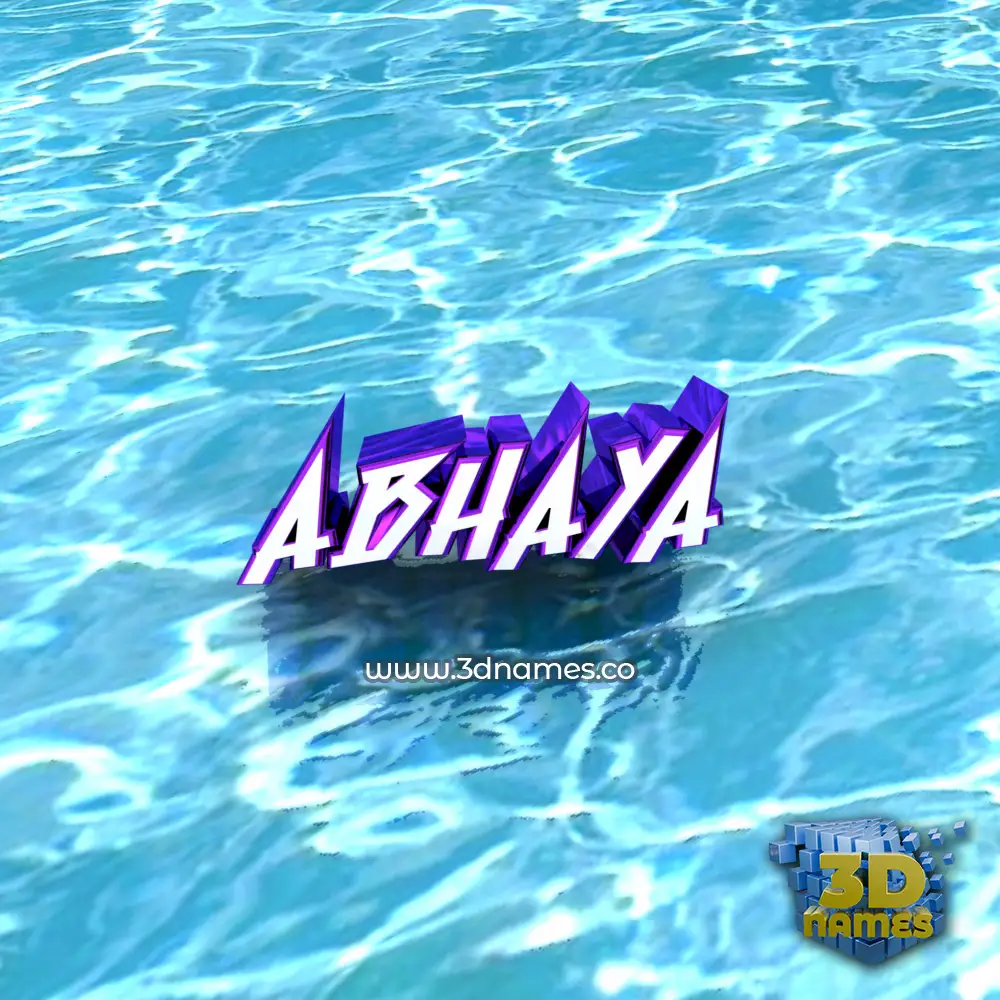 abhaya in Water style - 3D name wallpaper