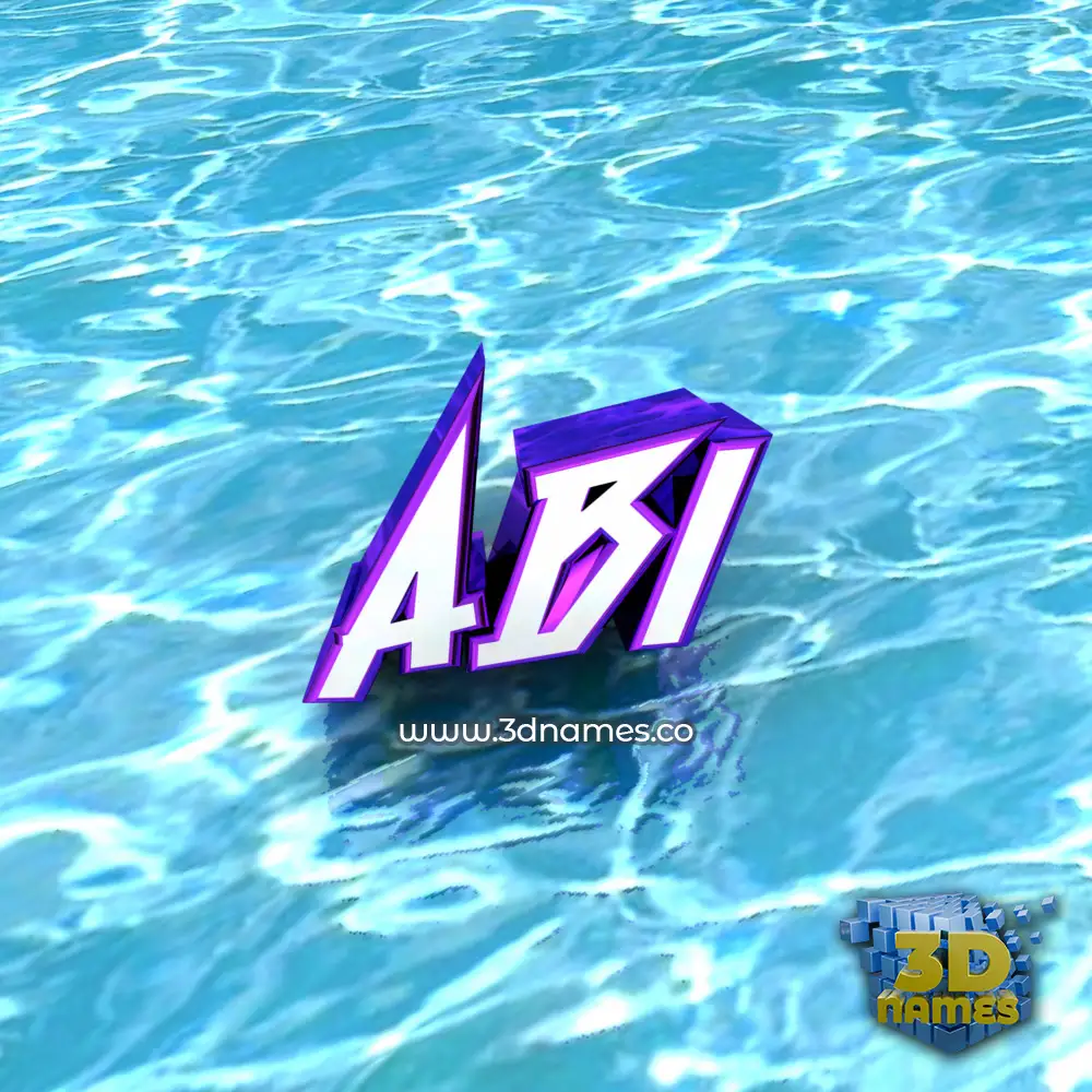 abi in Water style - 3D name wallpaper
