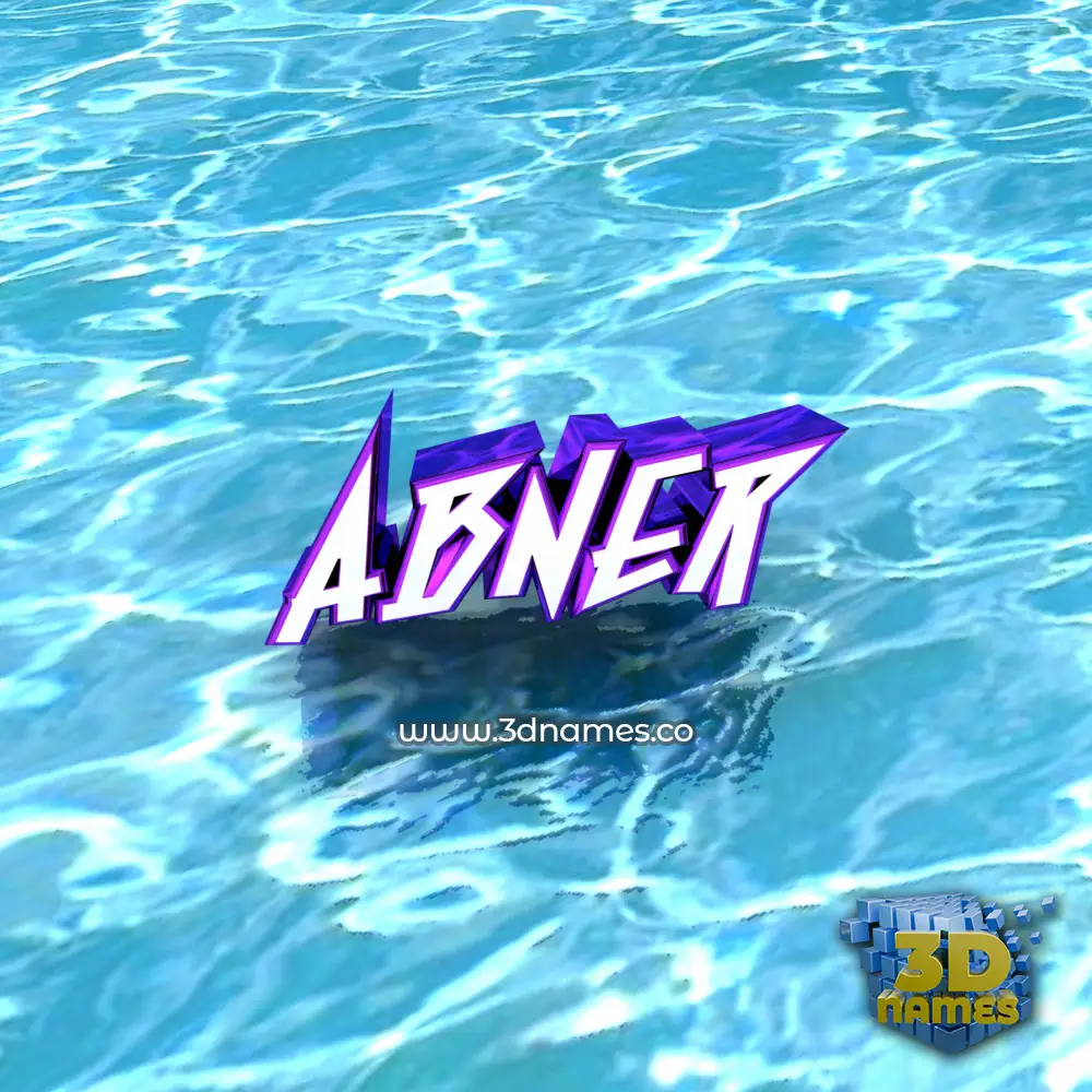 abner in Water style - 3D name wallpaper