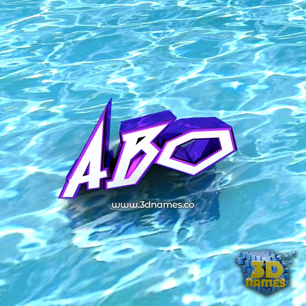 abo in Water style - 3D name wallpaper