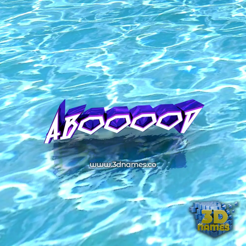 abooood in Water style - 3D name wallpaper