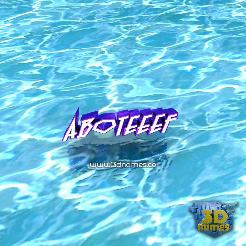 aboteeef in Water style - 3D name wallpaper
