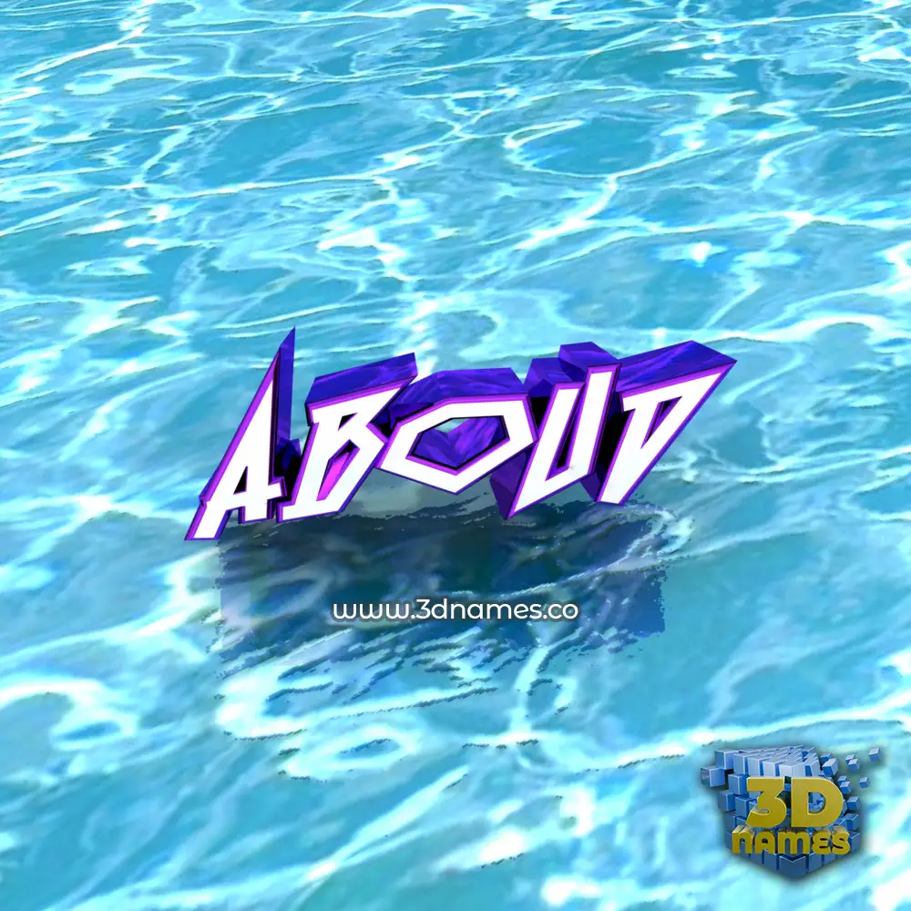 aboud in Water style - 3D name wallpaper