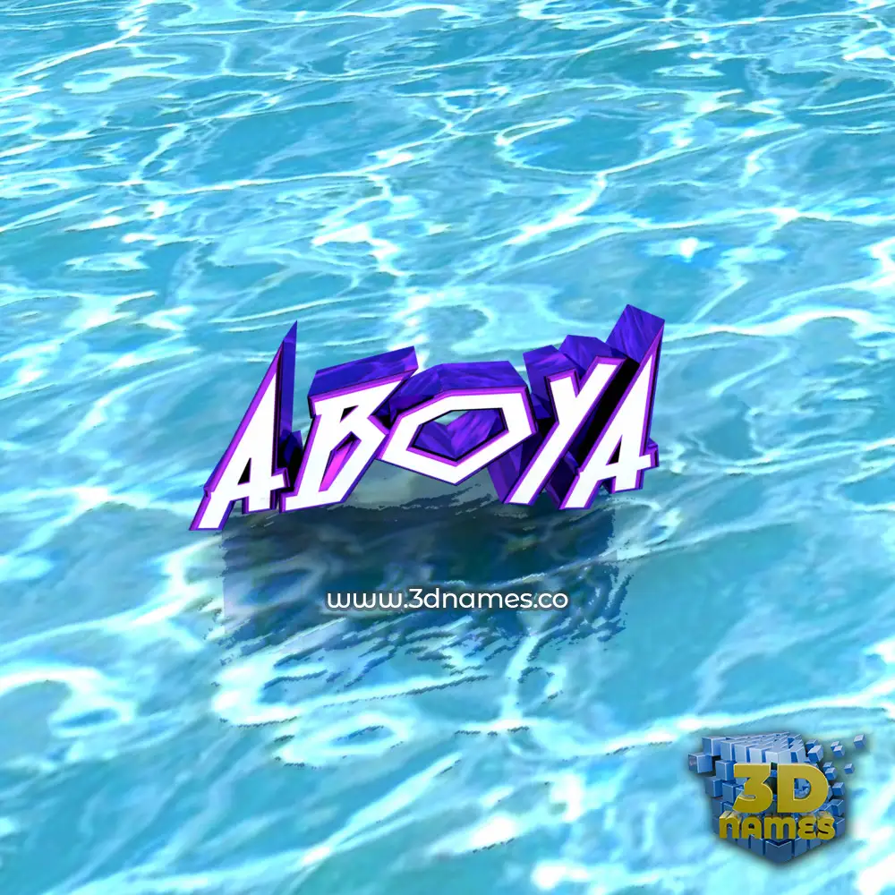 aboya in Water style - 3D name wallpaper