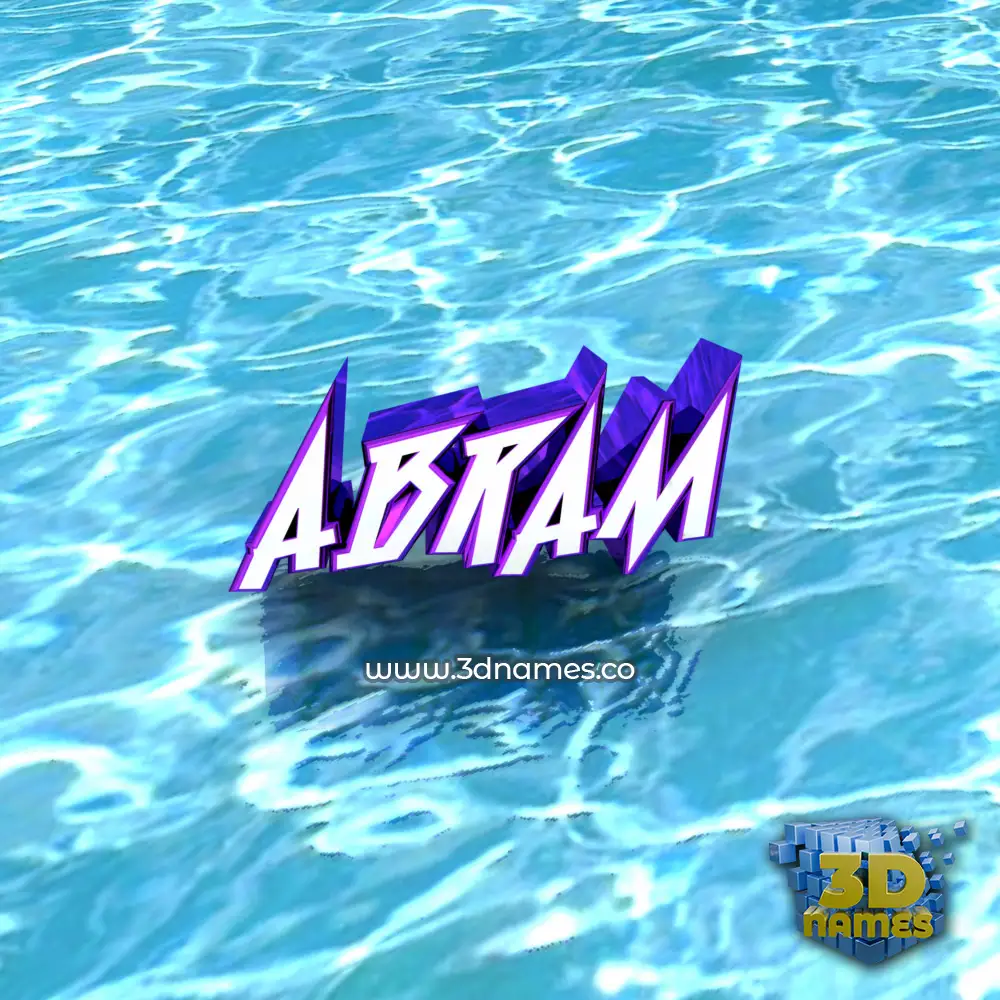 abram in Water style - 3D name wallpaper