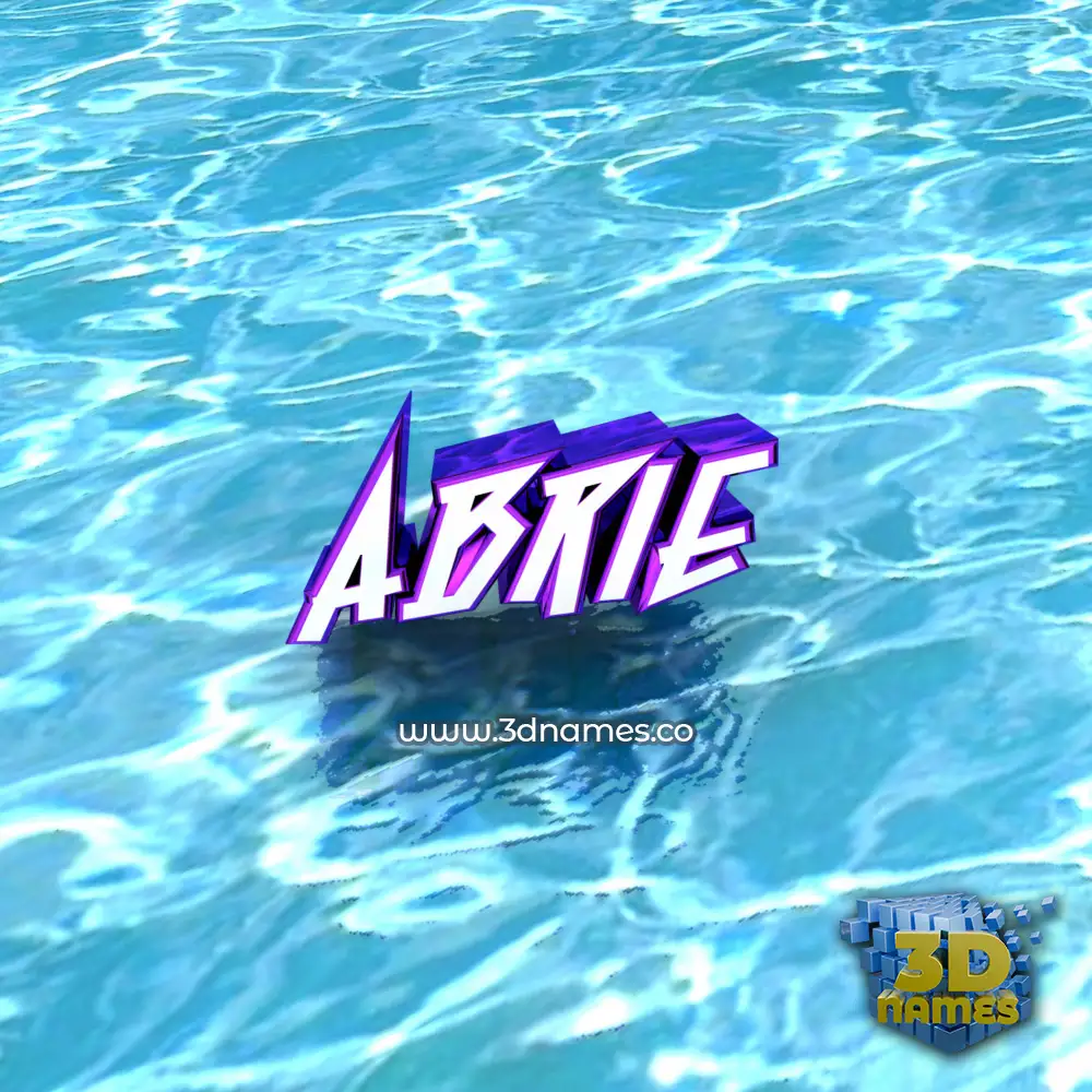 abrie in Water style - 3D name wallpaper
