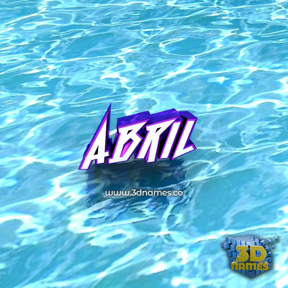 abril in Water style - 3D name wallpaper