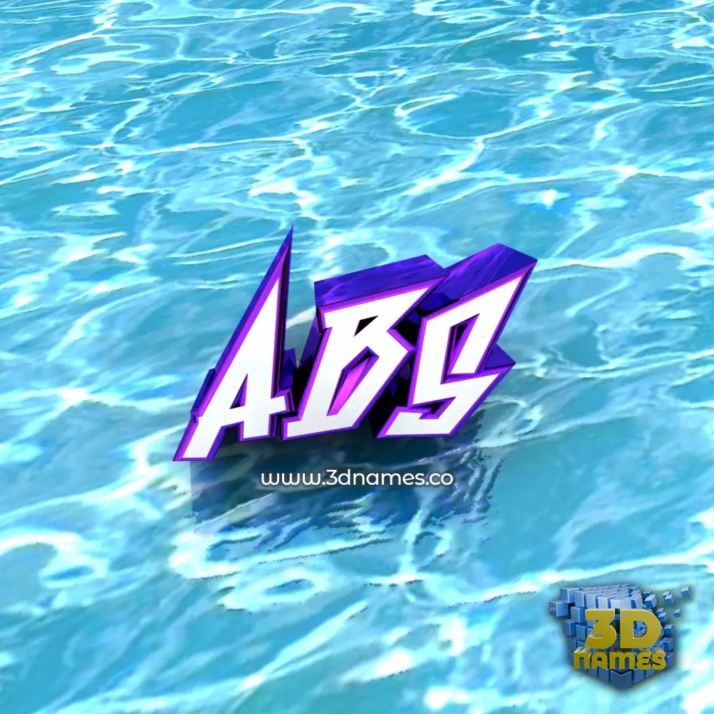 abs in Water style - 3D name wallpaper