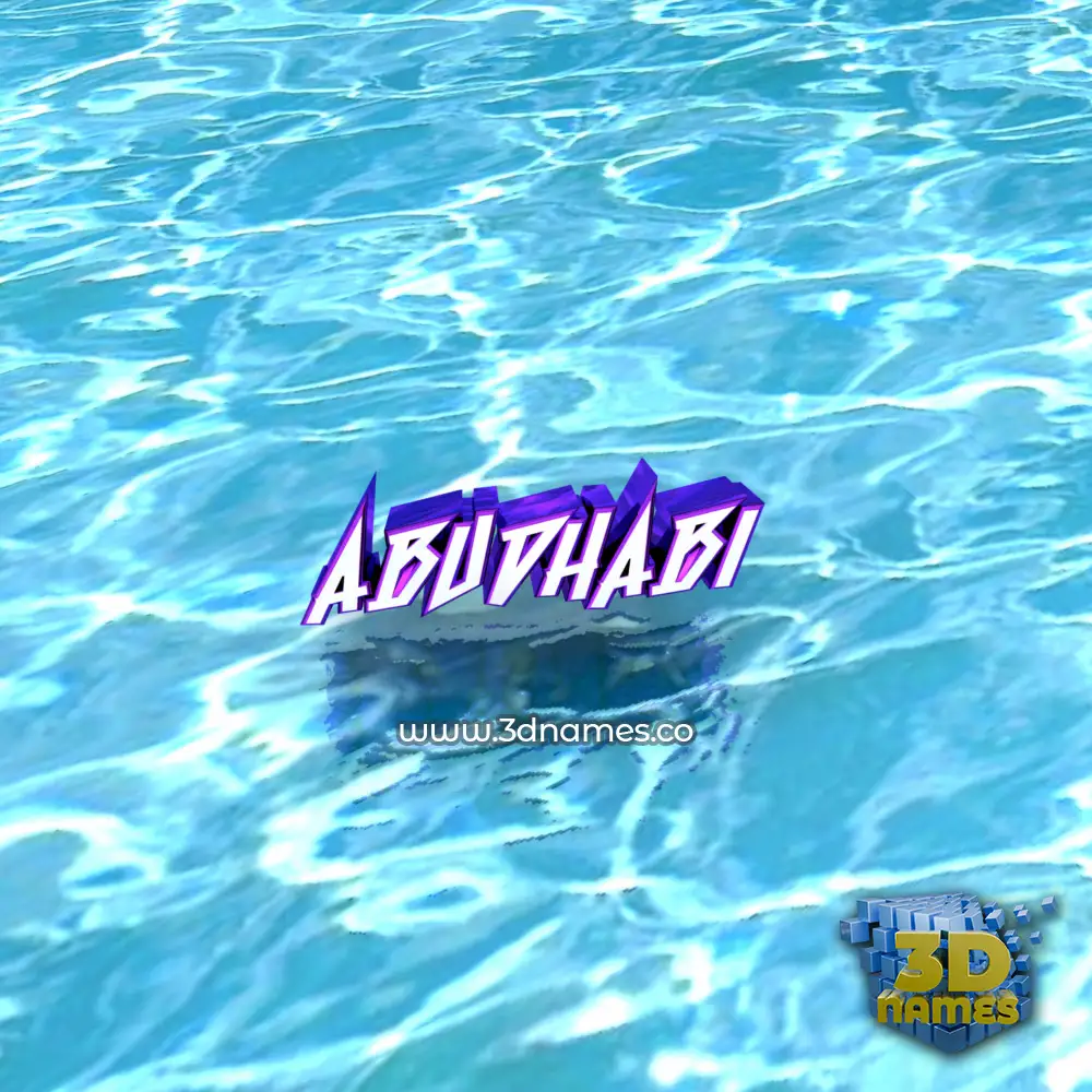 abudhabi in Water style - 3D name wallpaper