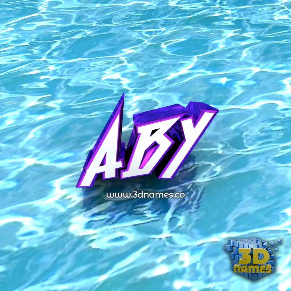 aby in Water style - 3D name wallpaper