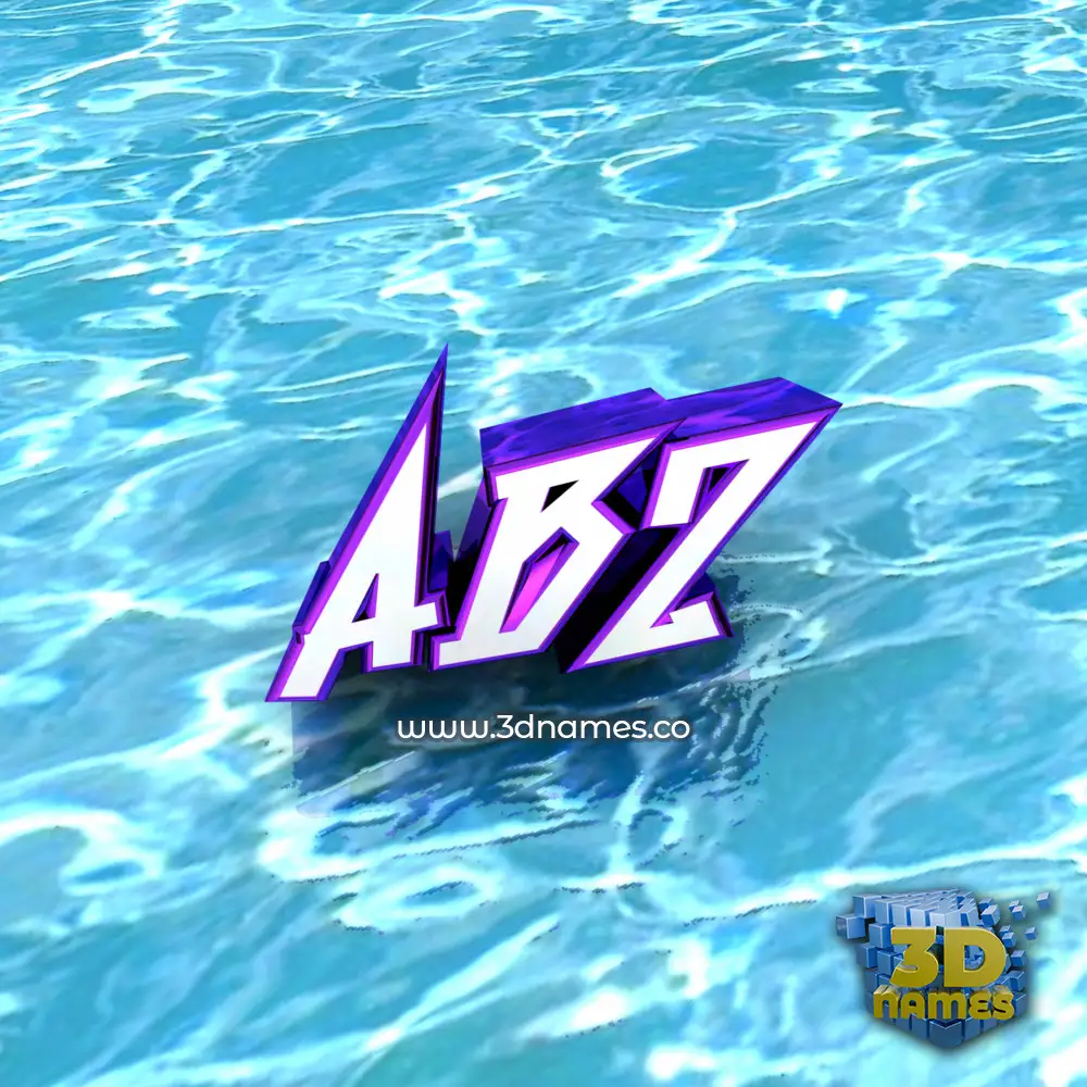 abz in Water style - 3D name wallpaper