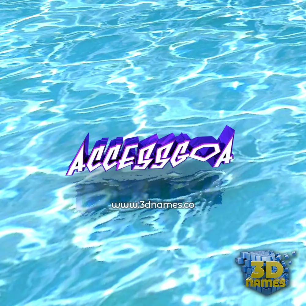 accessgoa in Water style - 3D name wallpaper