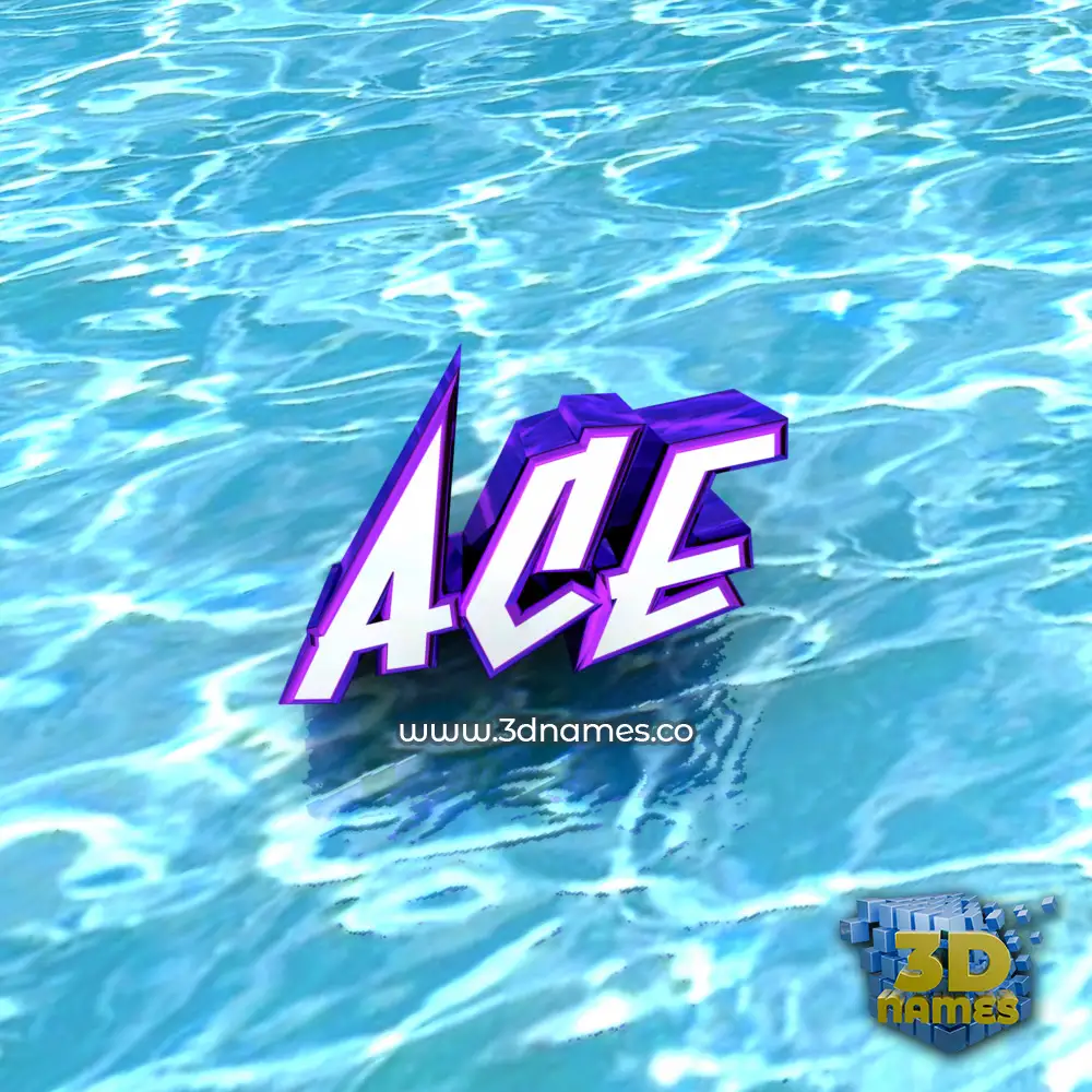 ace in Water style - 3D name wallpaper