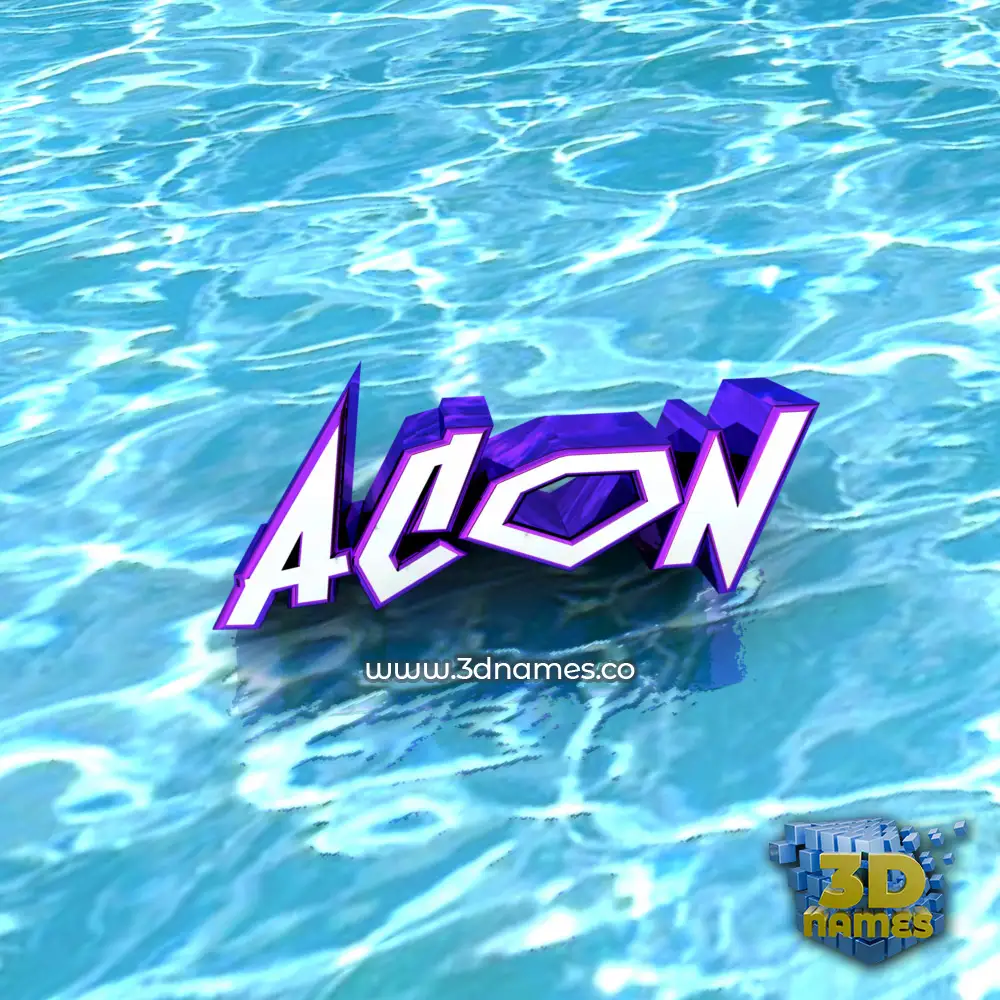 acon in Water style - 3D name wallpaper