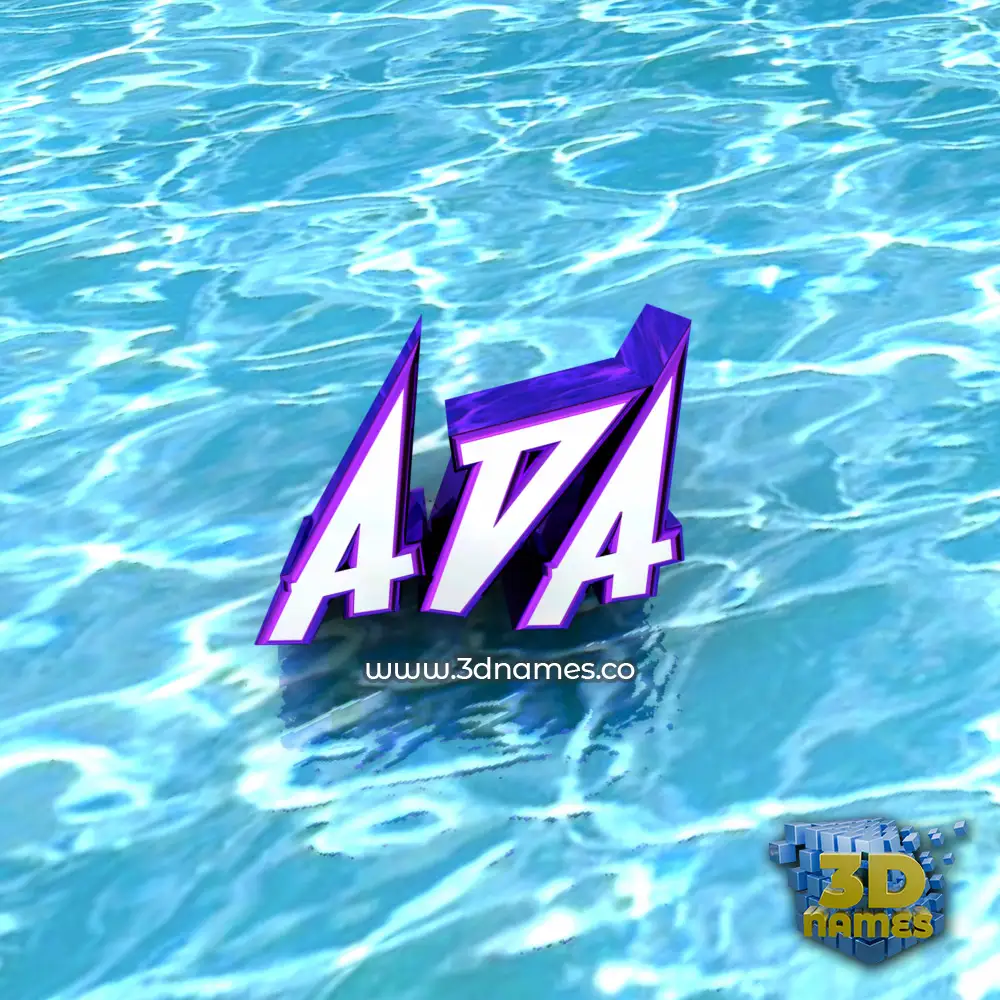 ada in Water style - 3D name wallpaper