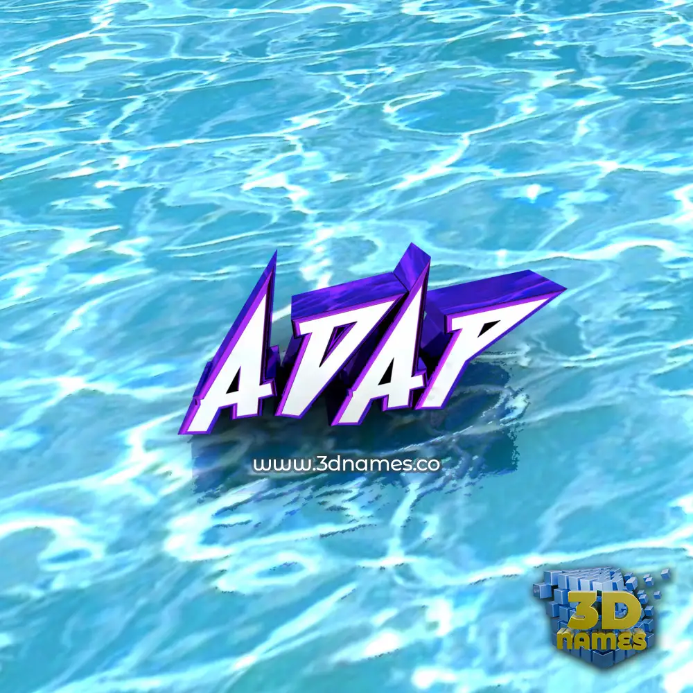 adap in Water style - 3D name wallpaper