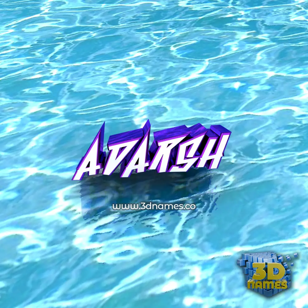 adarsh in Water style - 3D name wallpaper