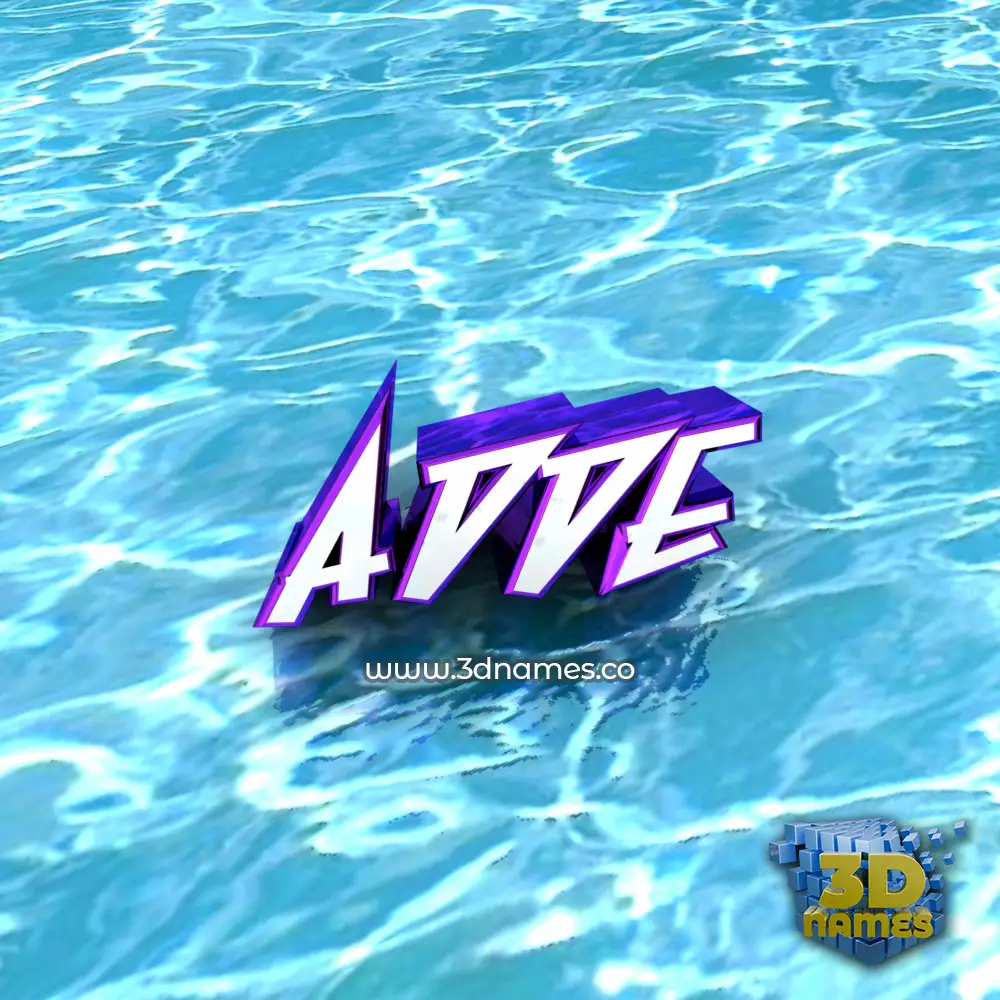 adde in Water style - 3D name wallpaper