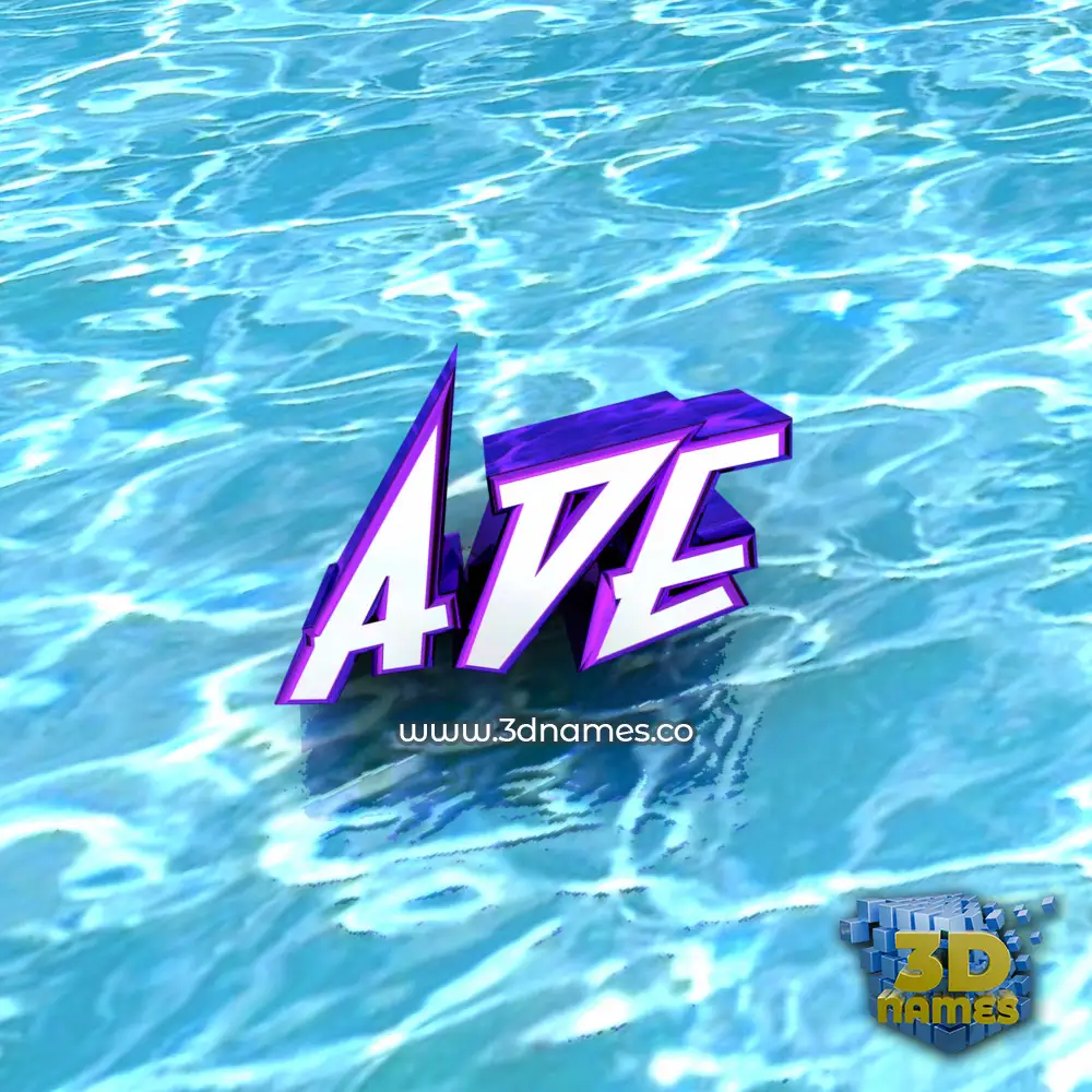 ade in Water style - 3D name wallpaper