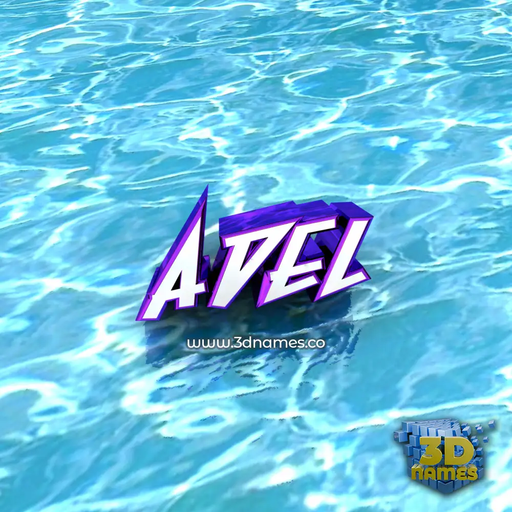adel in Water style - 3D name wallpaper