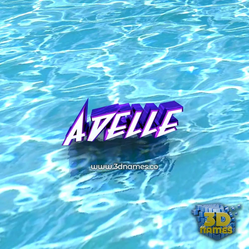 adelle in Water style - 3D name wallpaper