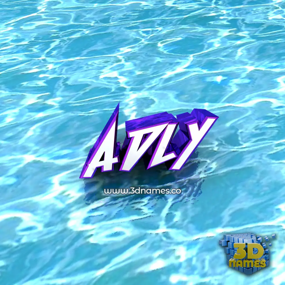 adly in Water style - 3D name wallpaper