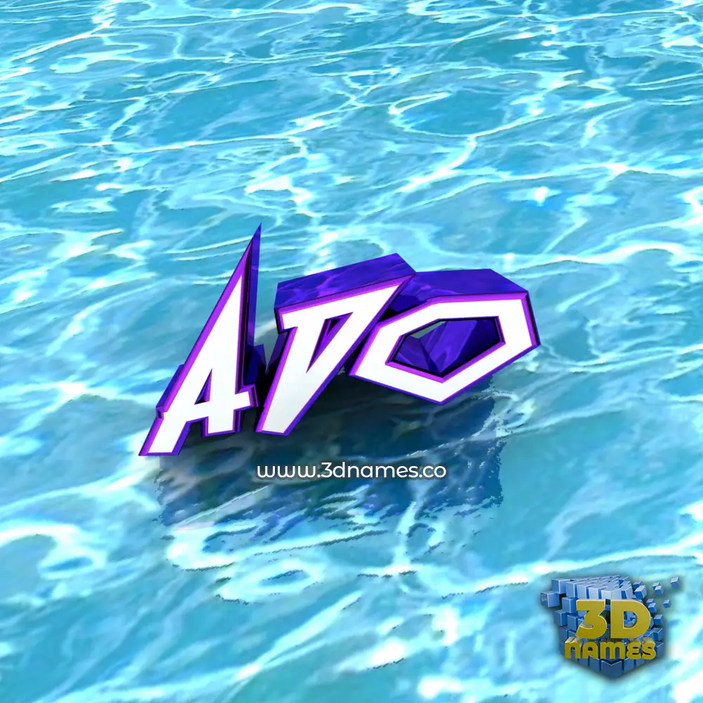 ado in Water style - 3D name wallpaper