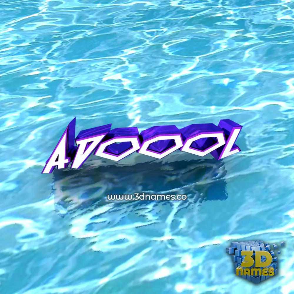 adoool in Water style - 3D name wallpaper