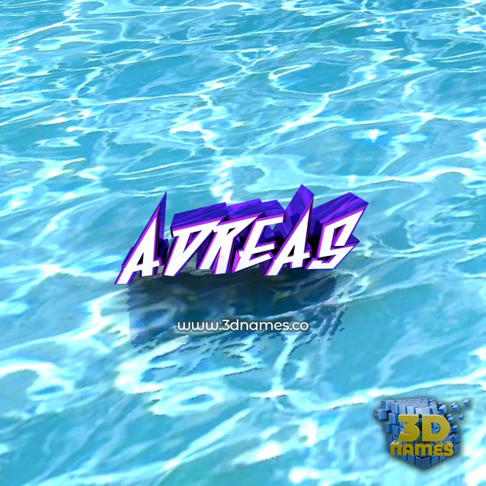 adreas in Water style - 3D name wallpaper