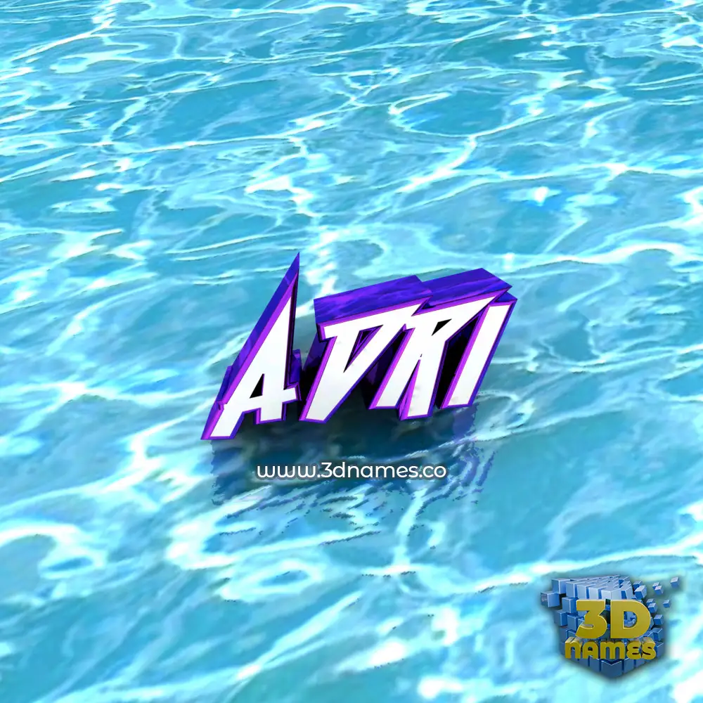 adri in Water style - 3D name wallpaper