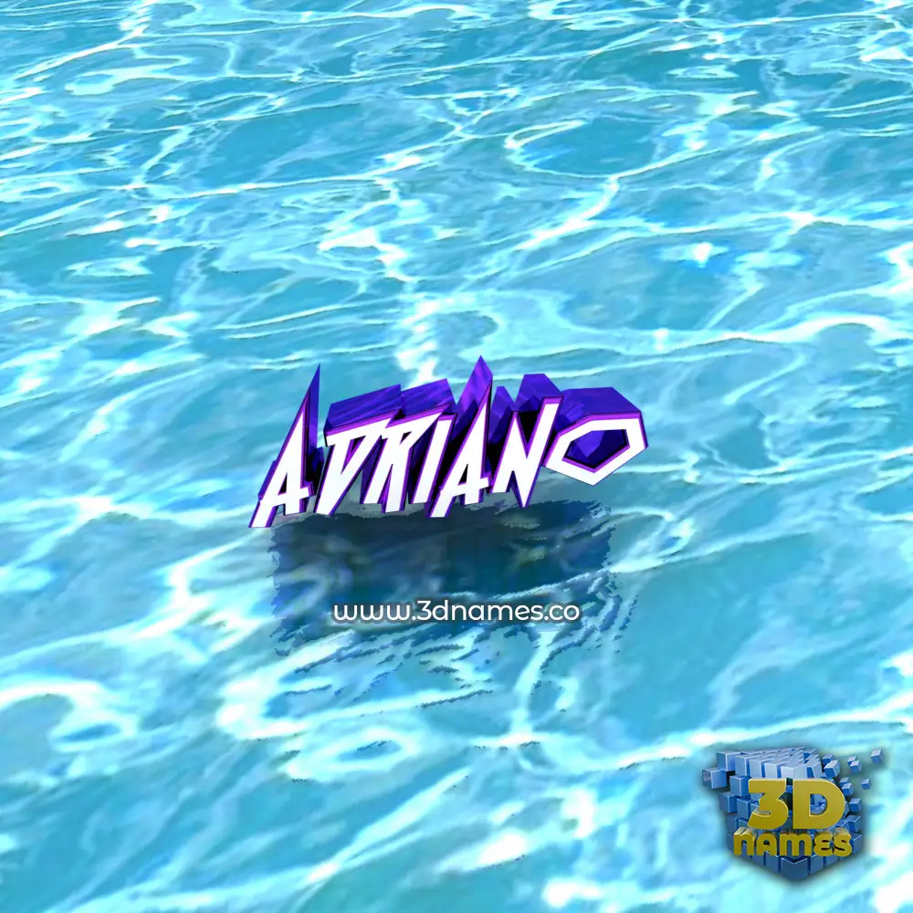 adriano in Water style - 3D name wallpaper