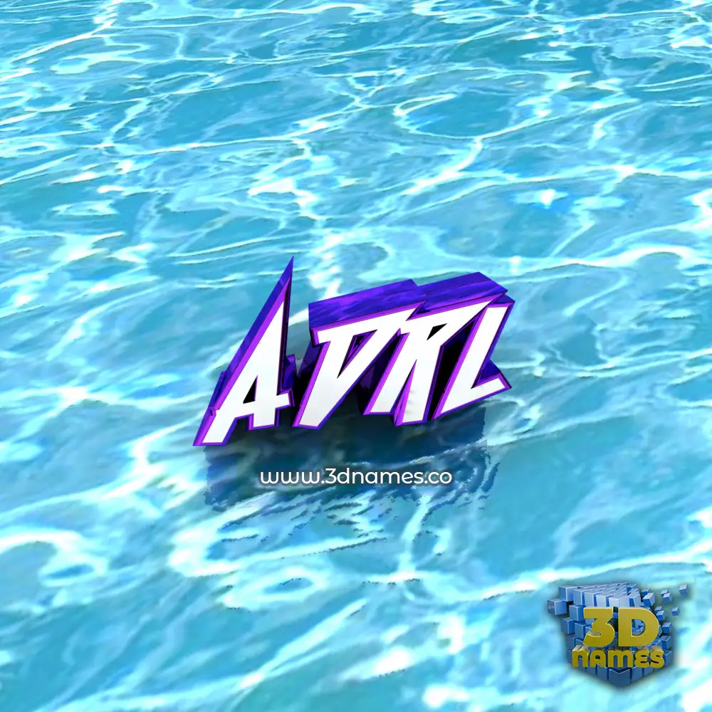 adrl in Water style - 3D name wallpaper