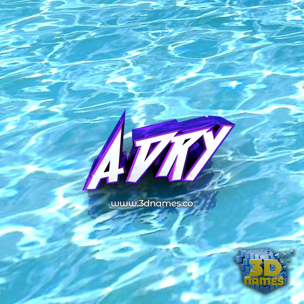 adry in Water style - 3D name wallpaper
