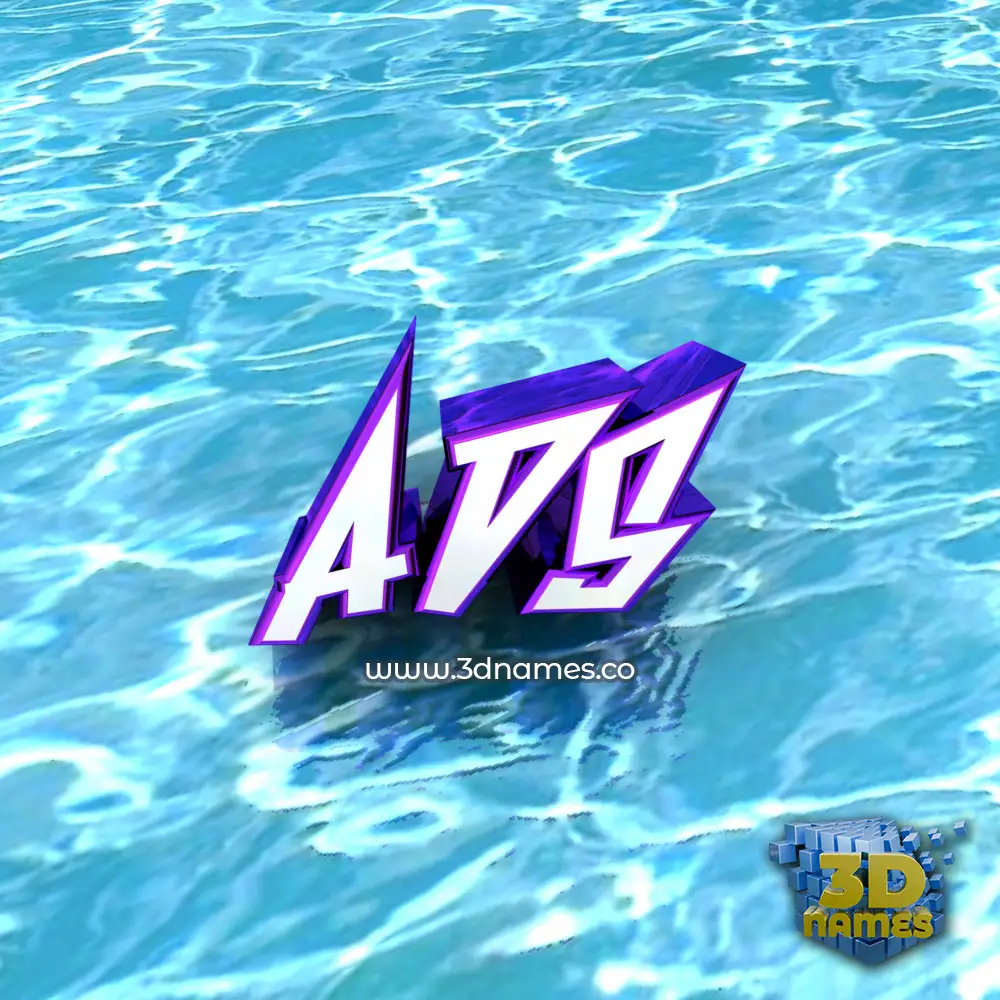 ads in Water style - 3D name wallpaper