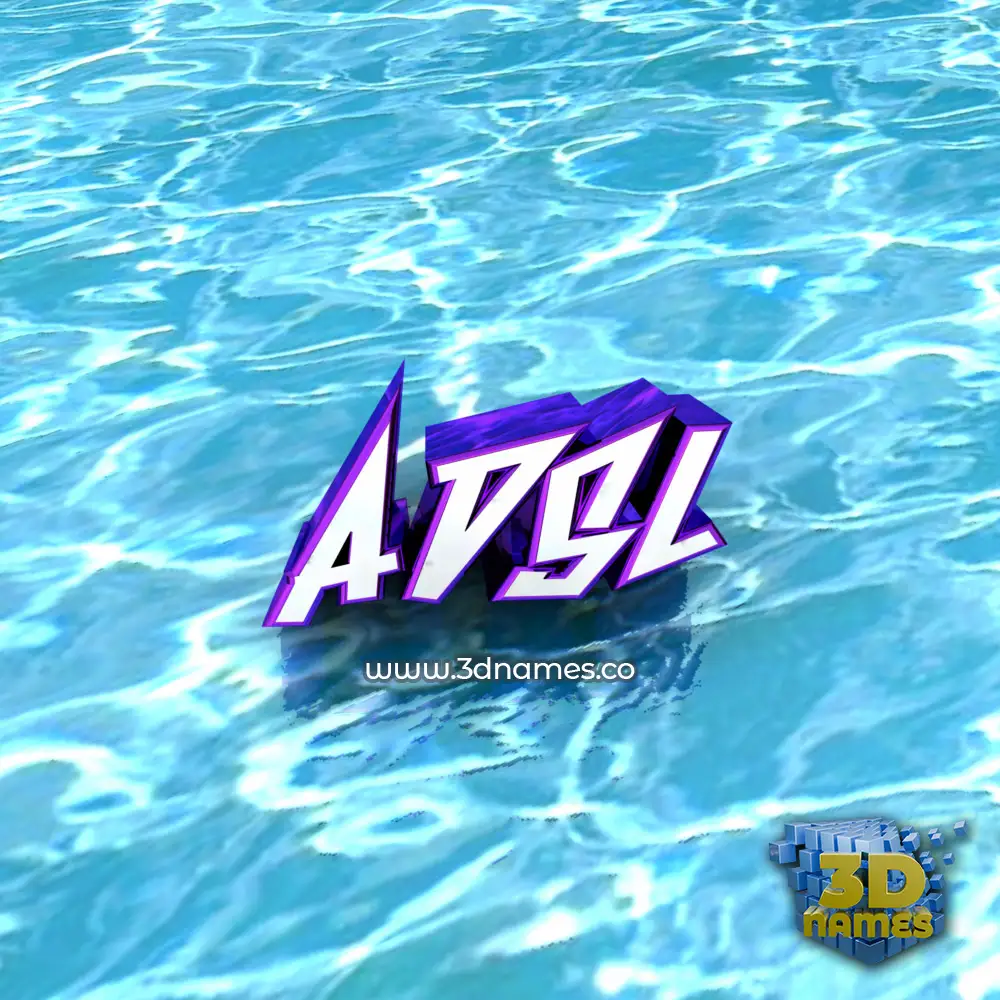 adsl in Water style - 3D name wallpaper