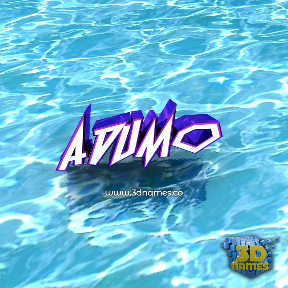 adumo in Water style - 3D name wallpaper