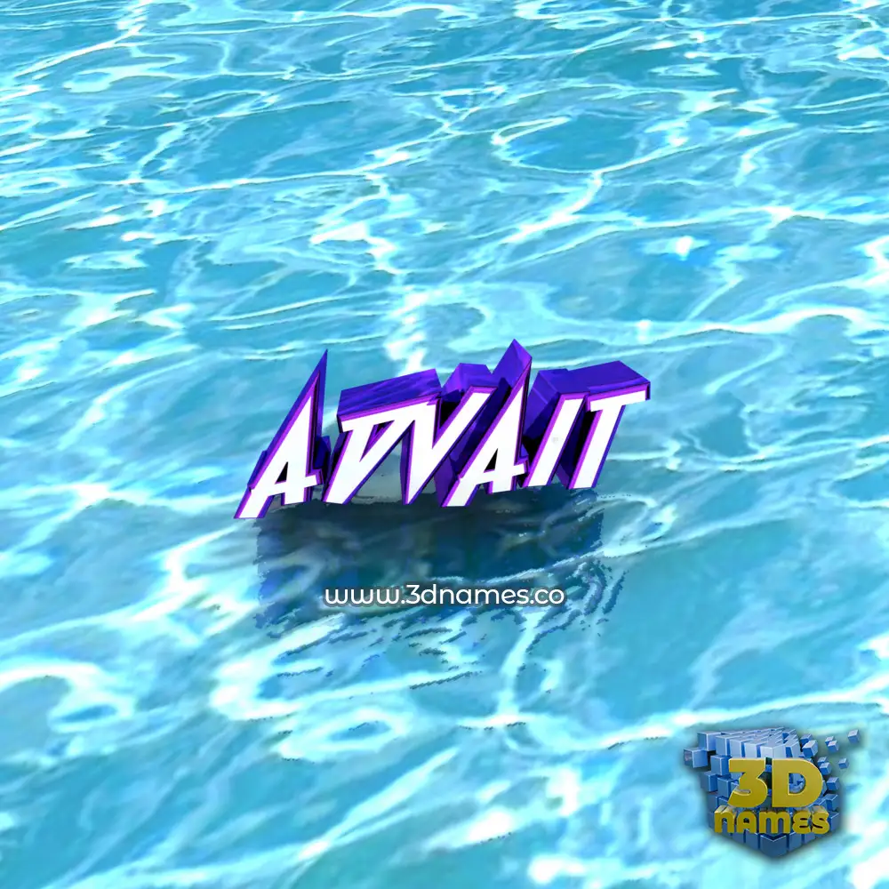 advait in Water style - 3D name wallpaper