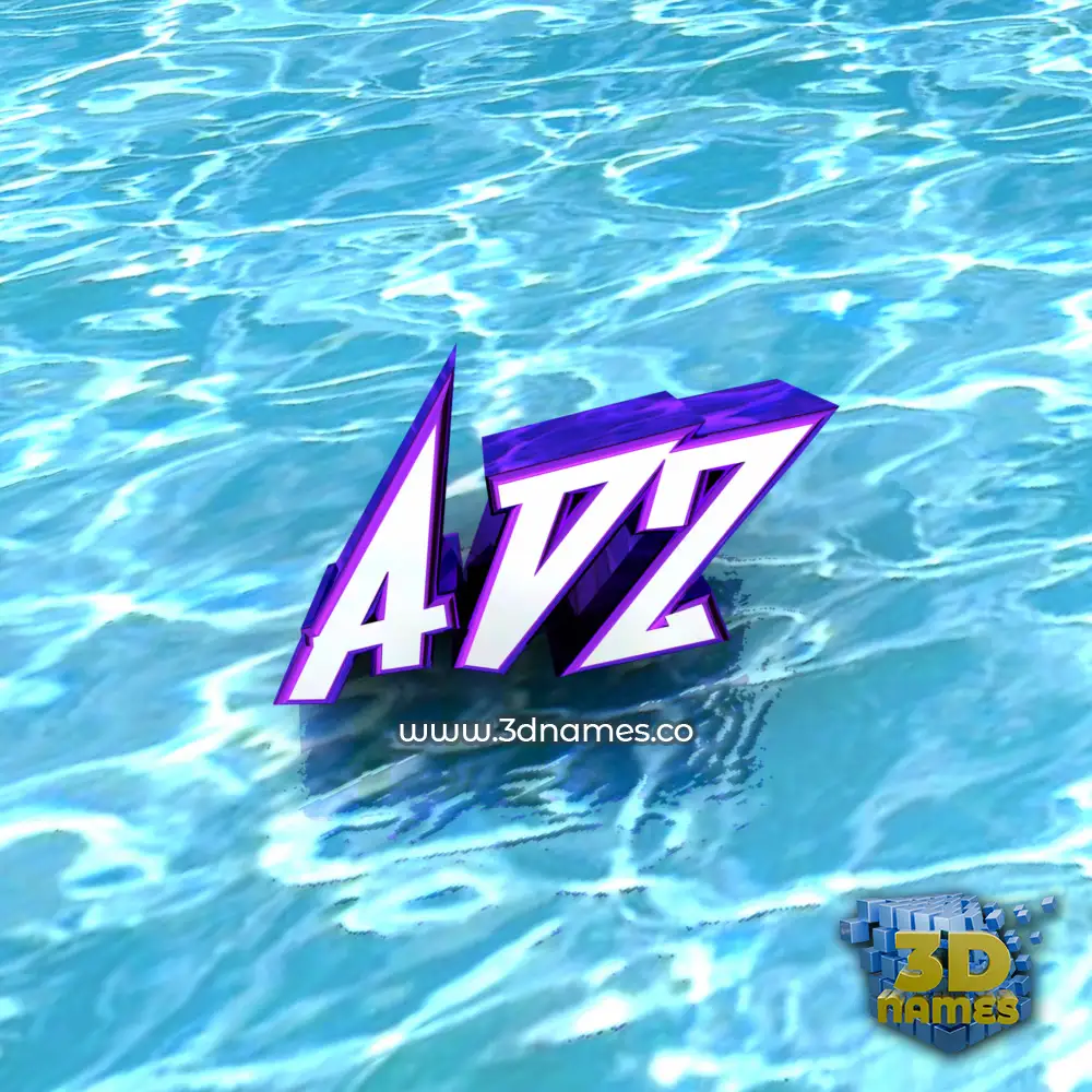 adz in Water style - 3D name wallpaper