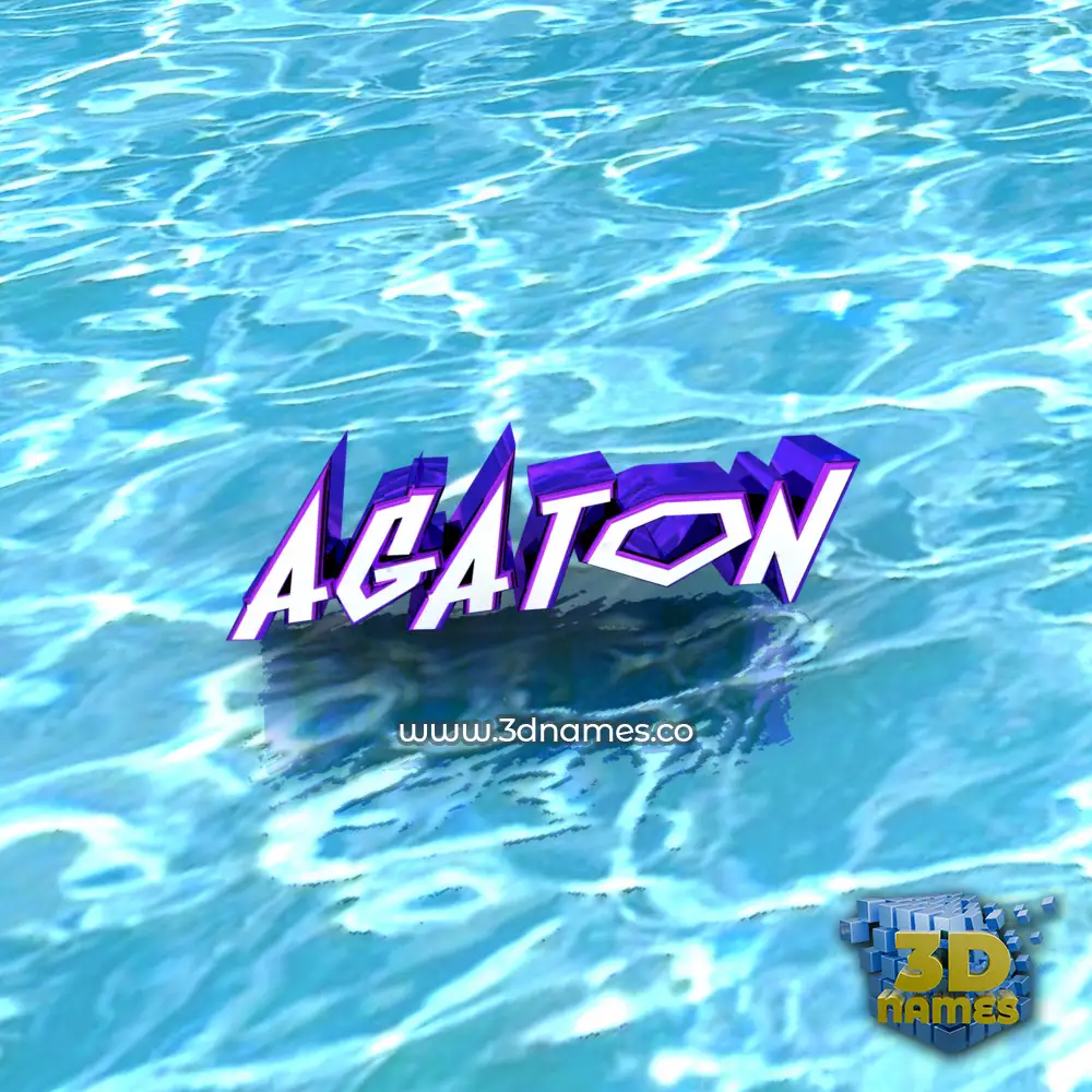 agaton in Water style - 3D name wallpaper