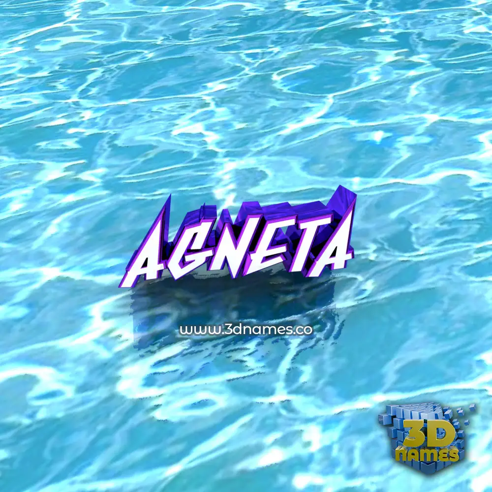 agneta in Water style - 3D name wallpaper
