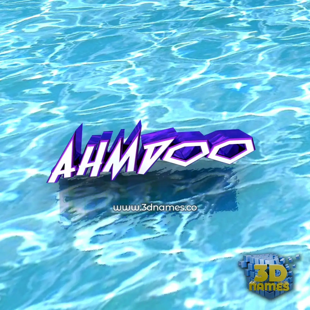 ahmdoo in Water style - 3D name wallpaper