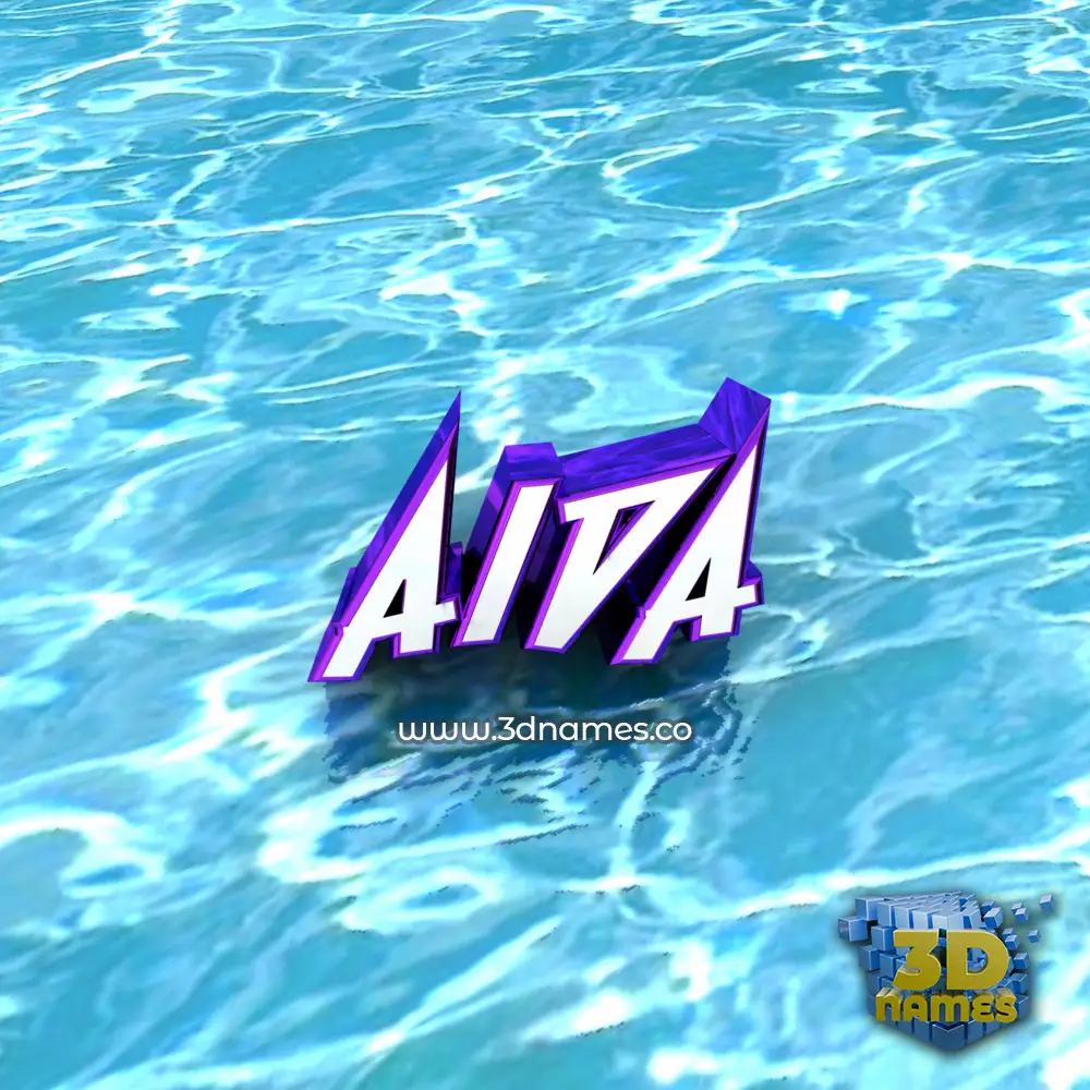 aida in Water style - 3D name wallpaper