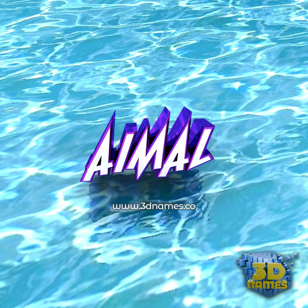 aimal in Water style - 3D name wallpaper