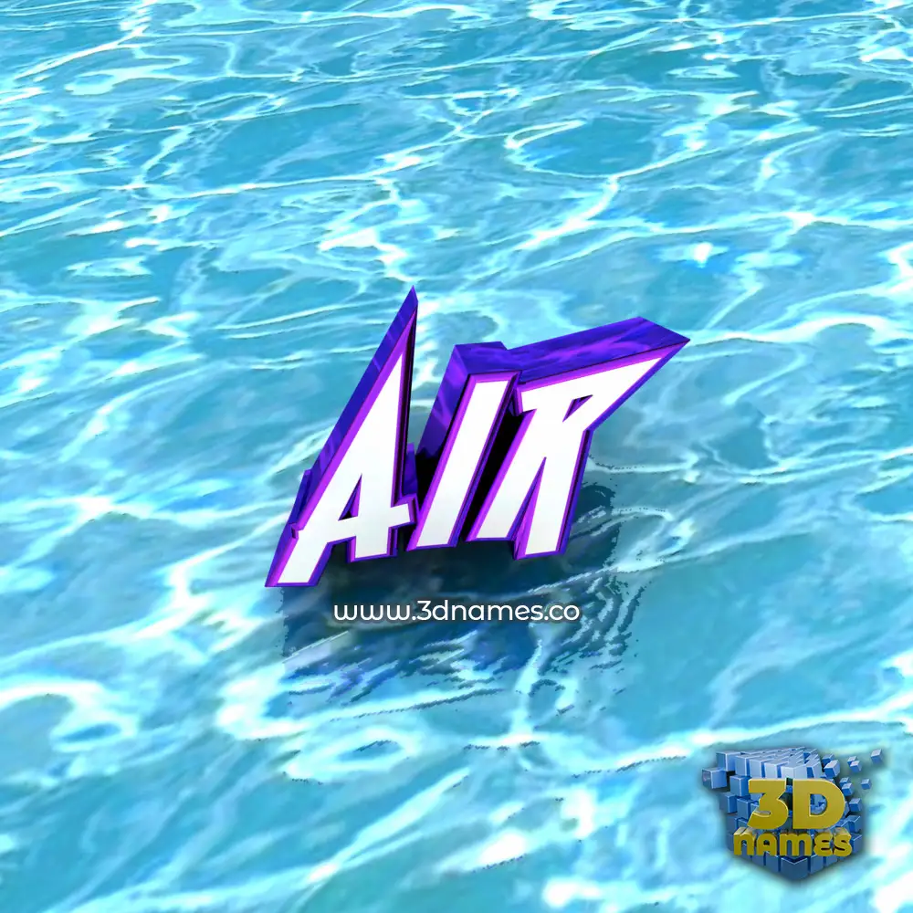 air in Water style - 3D name wallpaper