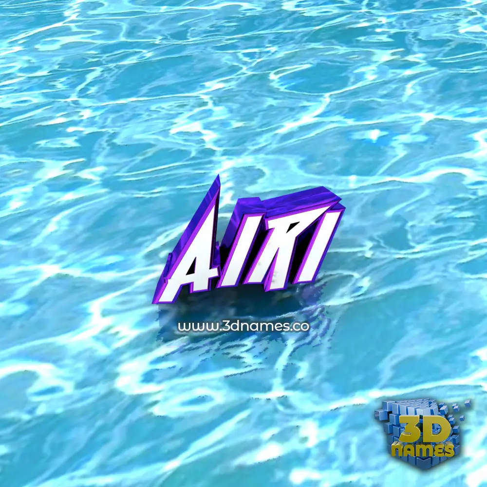 airi in Water style - 3D name wallpaper