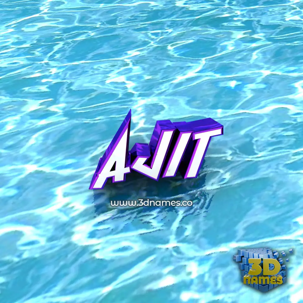 ajit in Water style - 3D name wallpaper